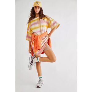 Free People x Maria Bouvier Lavanda Tie Dye Organic T-Shirt Dress $273 Small